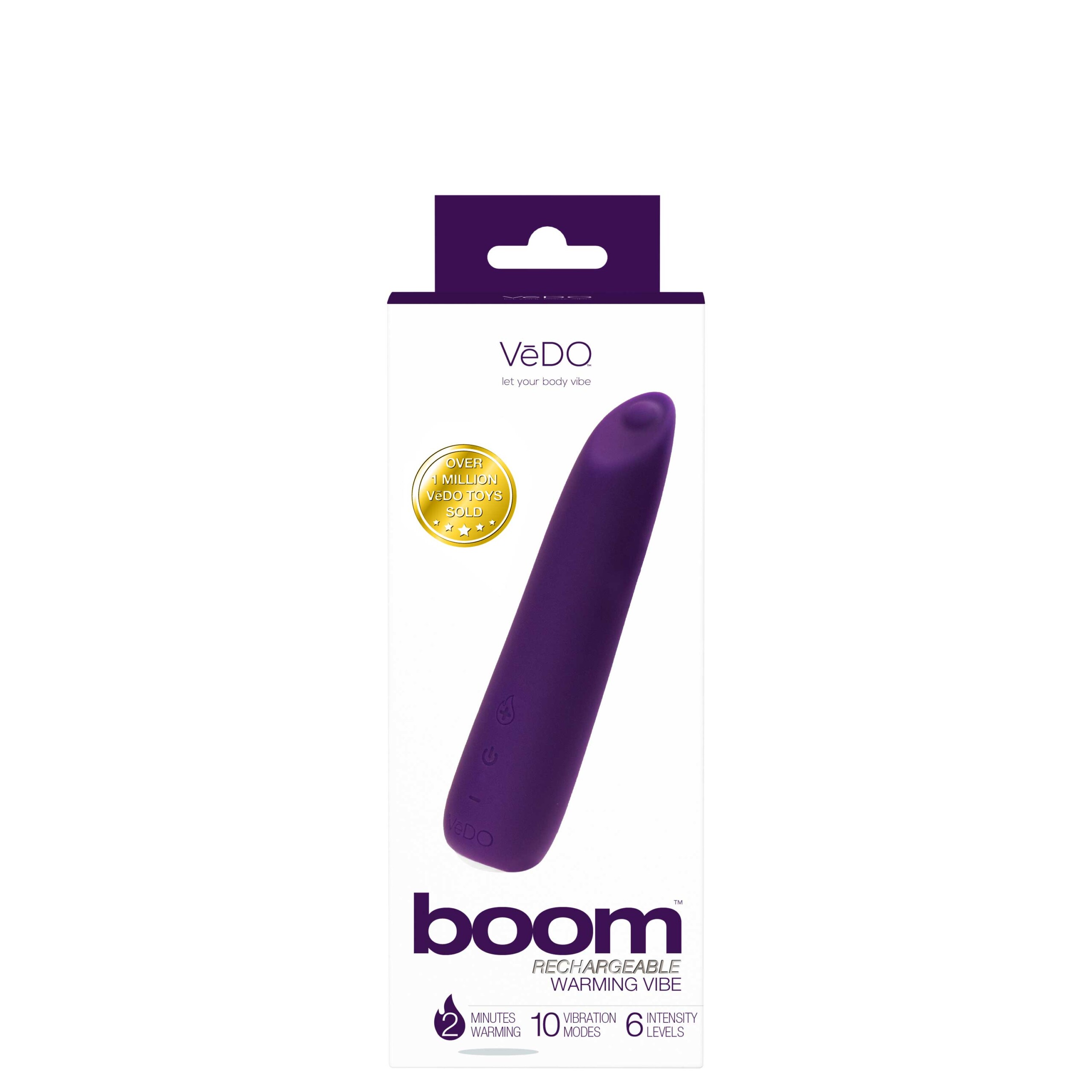boom rechargeable warming vibe deep purple
