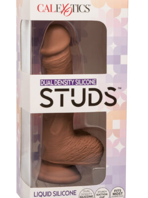 dual density silicone studs 5 inch brown