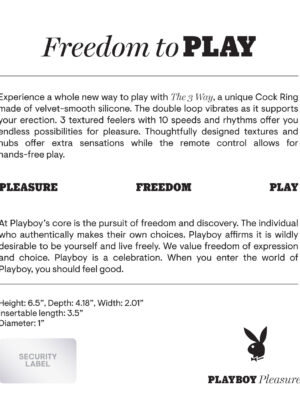 playboy pleasure the 3 way cock ring black