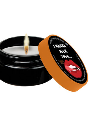 naughty massage candle i wanna suck your... pumpkin spice