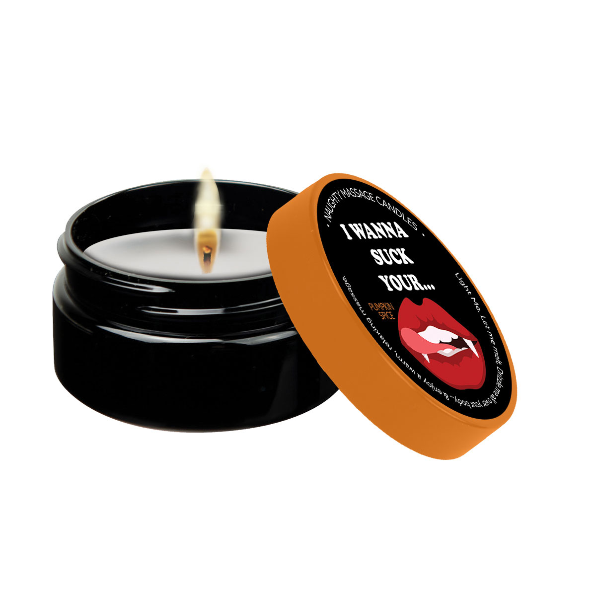 naughty massage candle i wanna suck your... pumpkin spice