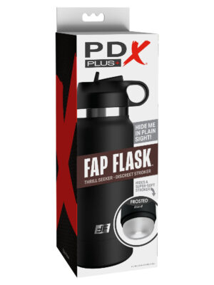 fap flask thrill seeker black bottle frosted