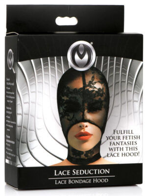 lace seduction lace bondage hood black
