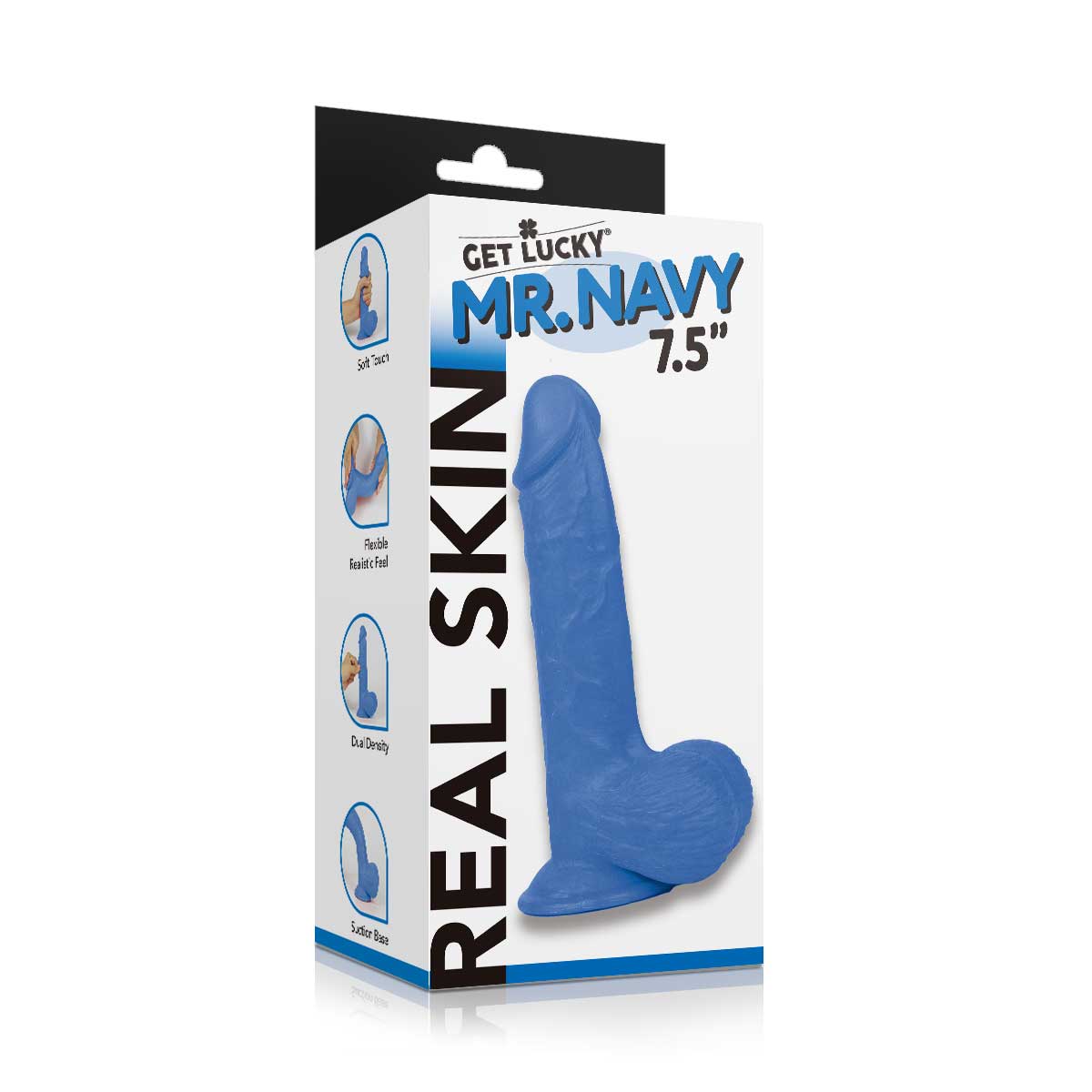 real skin mr. navy 7.5" dual layer dildo