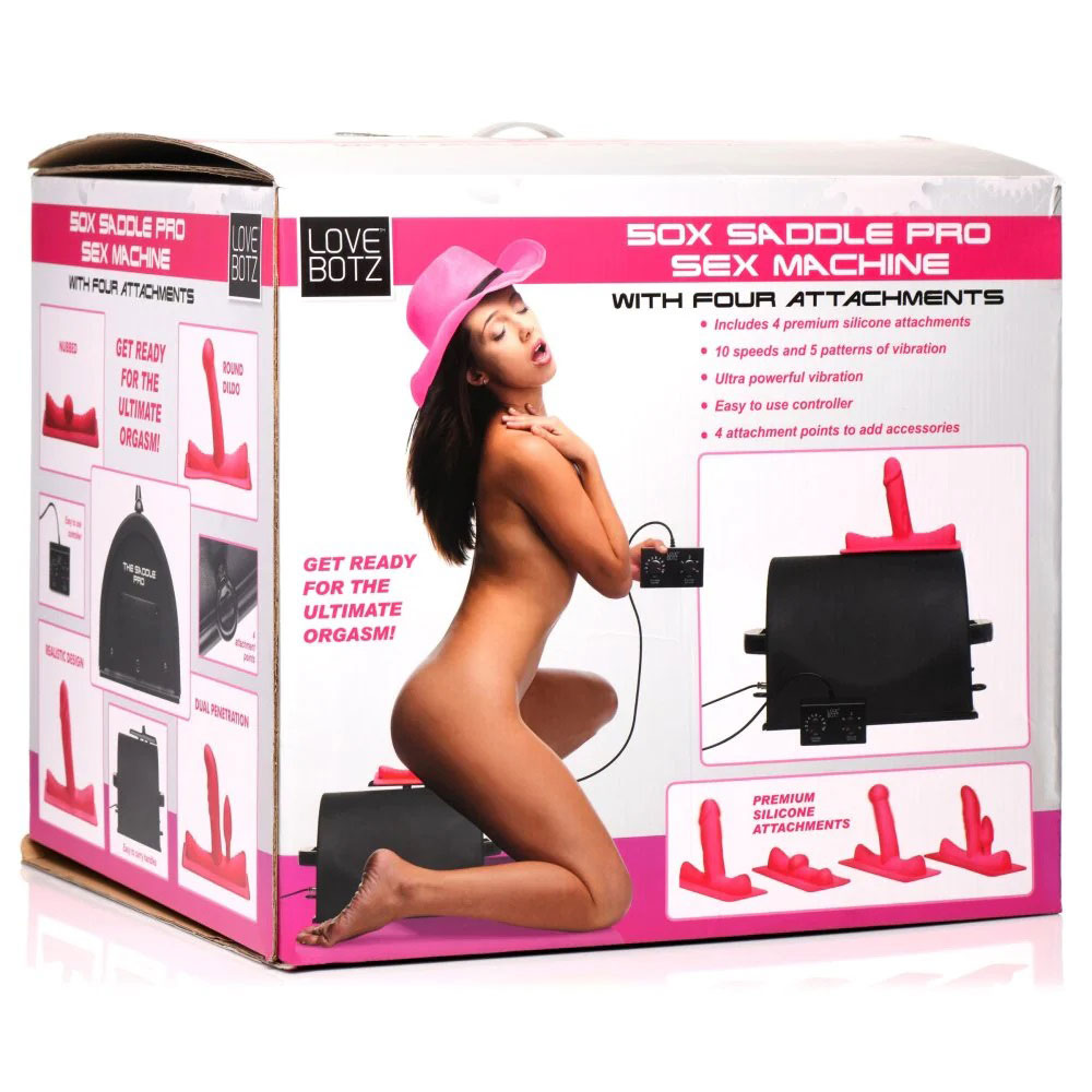 love botz 50x saddle pro sex machine with 4 attachments