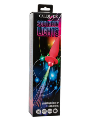 southern lights vibrating light up anal probe pink