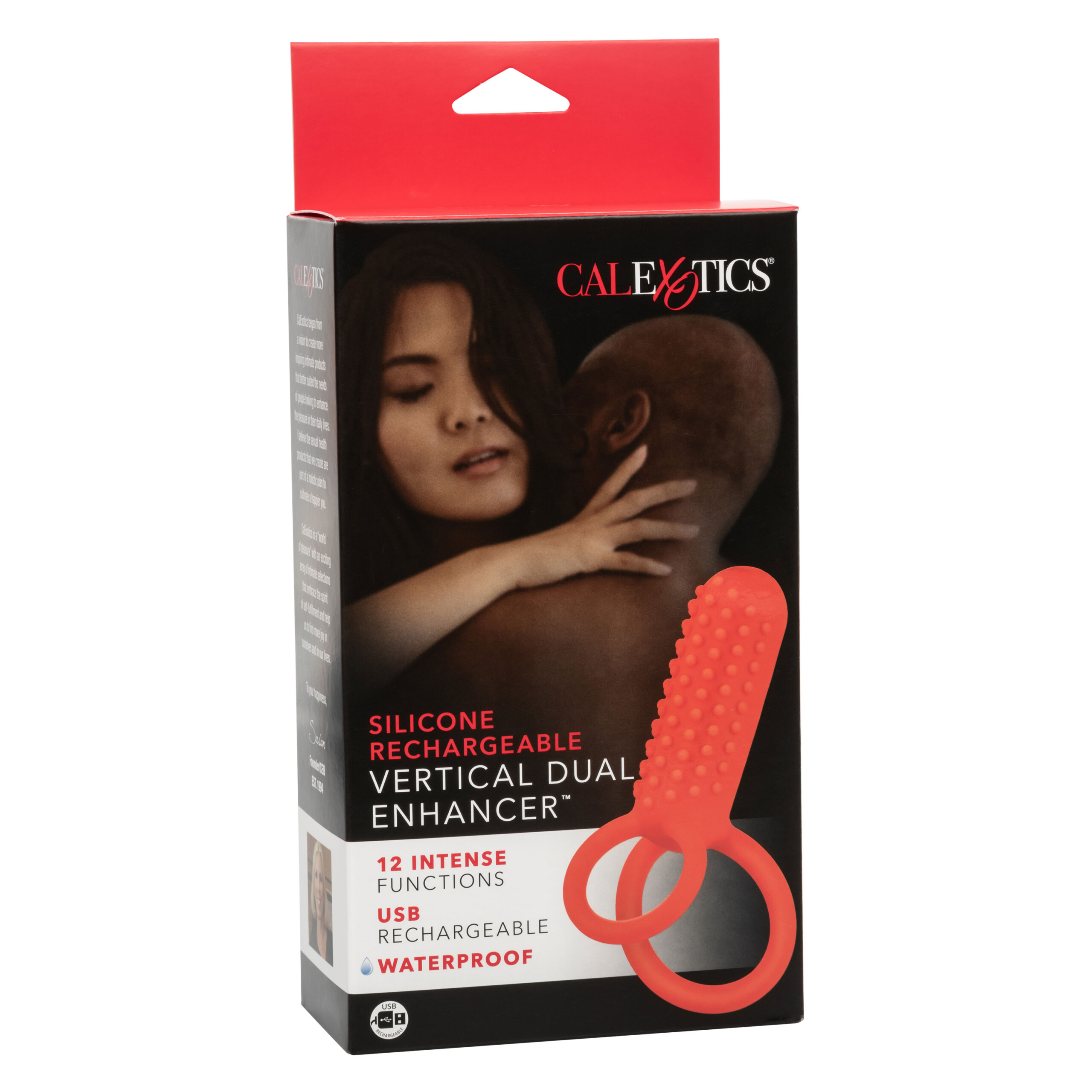 silicone rechargeable vertical dual enhancer red silicone rechargeable vertical dual enhancer red