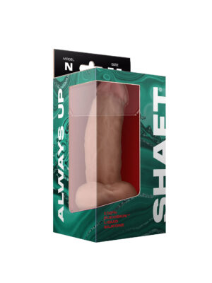 shaft model n 7.5 inch liquid silicone dong with balls pine