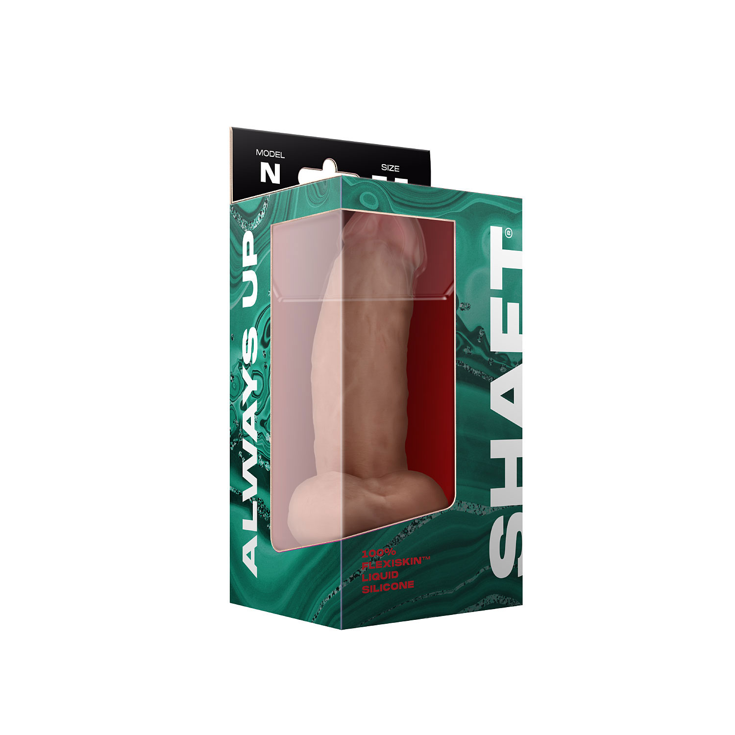 shaft model n 7.5 inch liquid silicone dong with balls pine