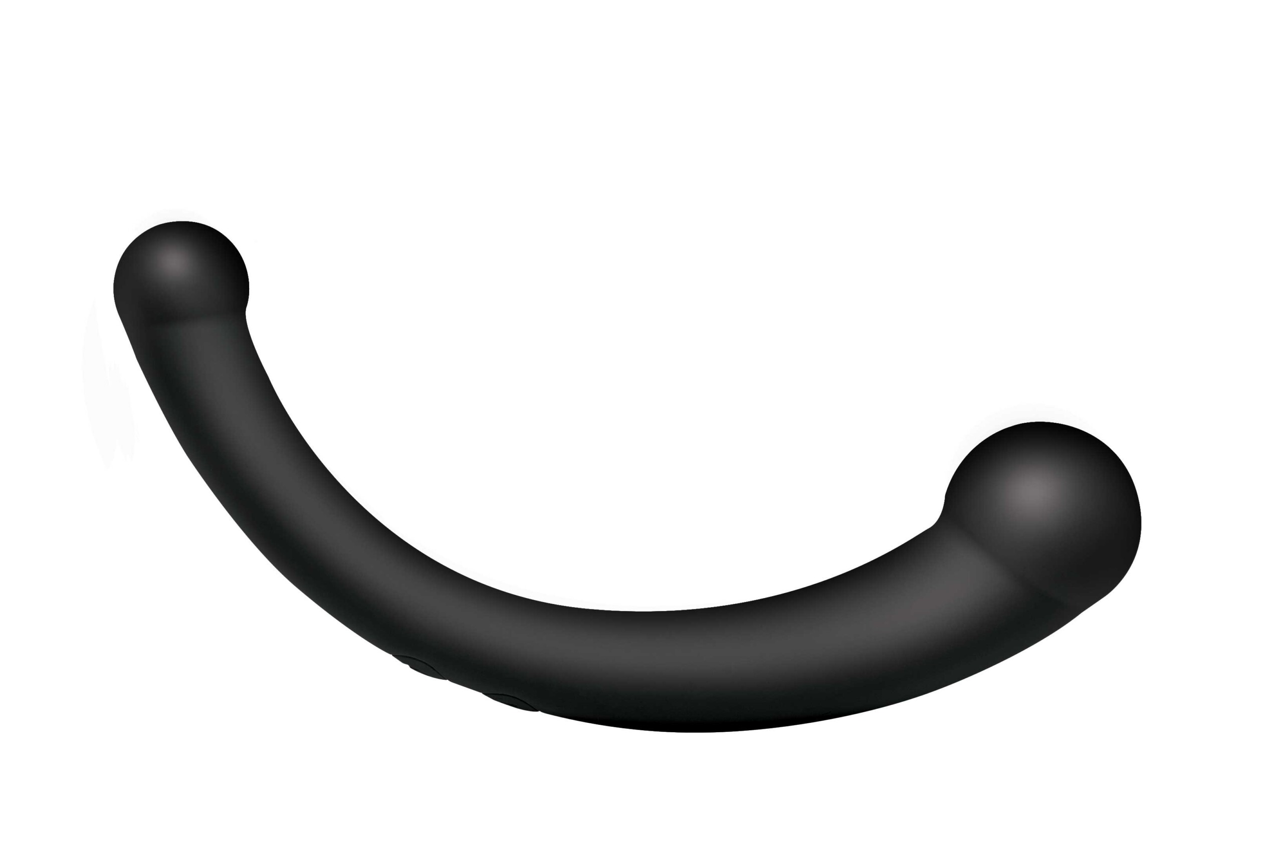 10x vibra crescent silicone dual ended dildo black