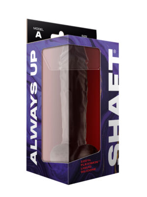shaft model a 10.5 inch liquid silicone dong with balls mahogany