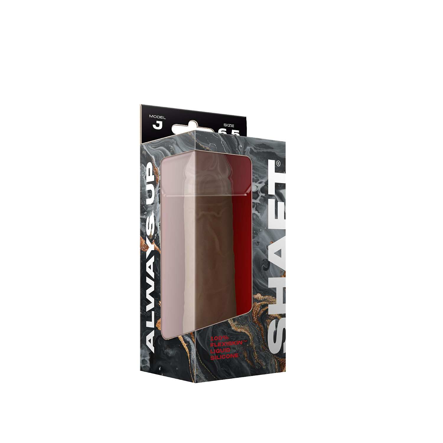 shaft model j 6.5 inch liquid silicone dong oak