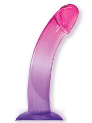 shades, 8.25" smoothie jelly tpr gradient dong purple and pink