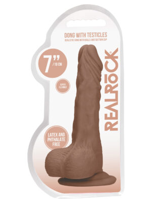 7 inch dong with testicles tan