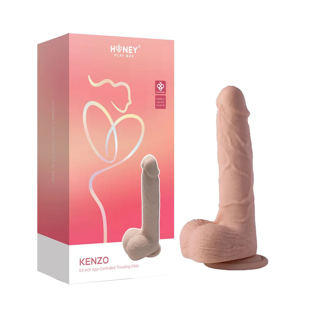 kenzo app controlled 9.5" big realistic thrusting dildo kenzo app controlled 9.5" big realistic thrusting dildo