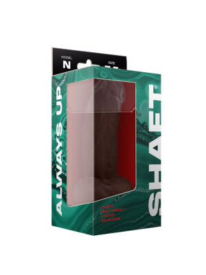 shaft model n 7.5 inch liquid silicone dong with balls mahogany