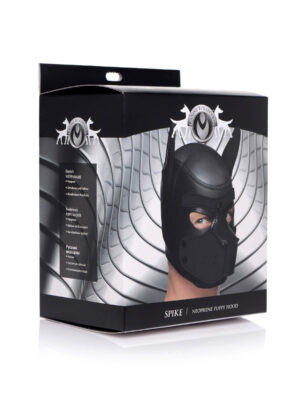 spike neoprene puppy hood black spike neoprene puppy hood black