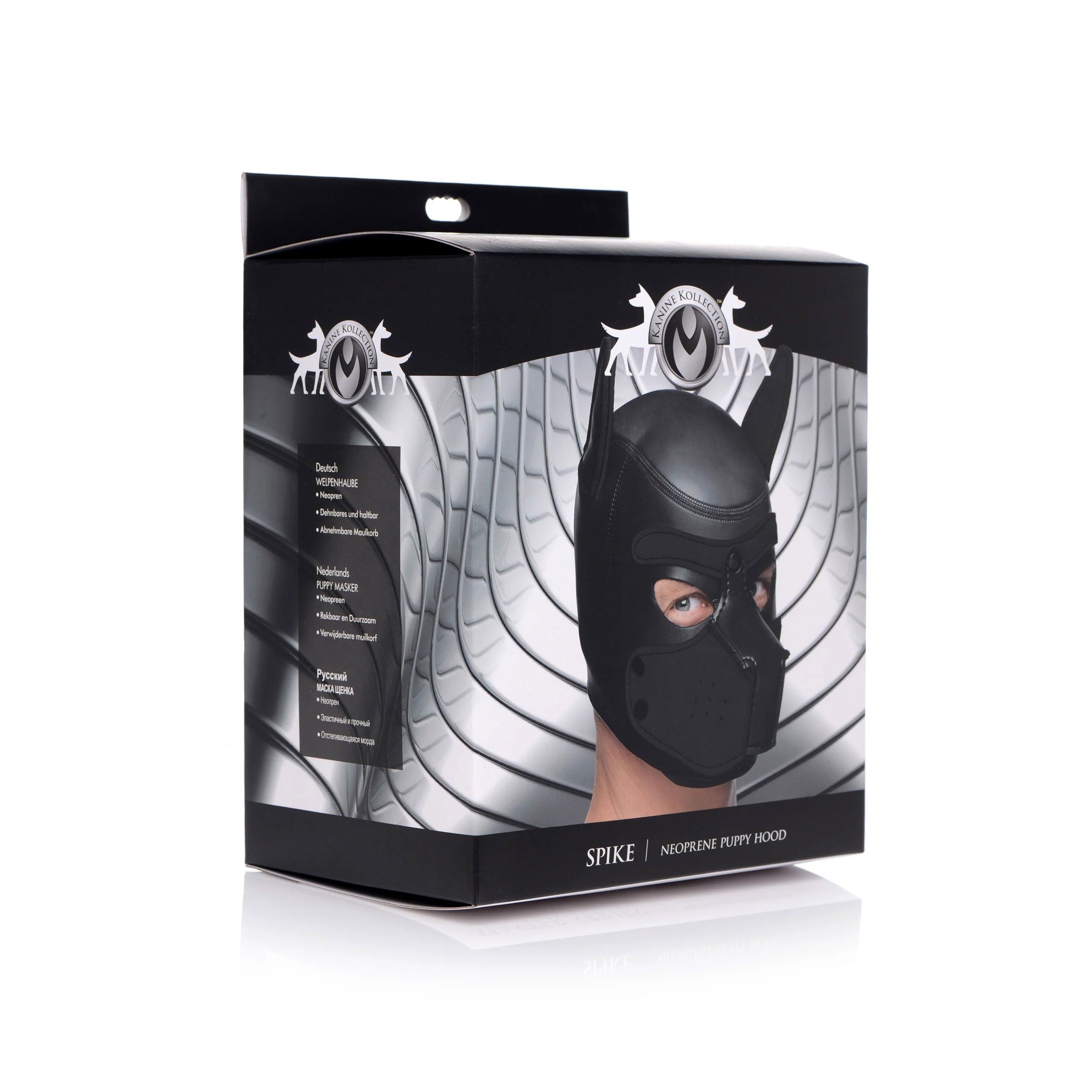 spike neoprene puppy hood black spike neoprene puppy hood black