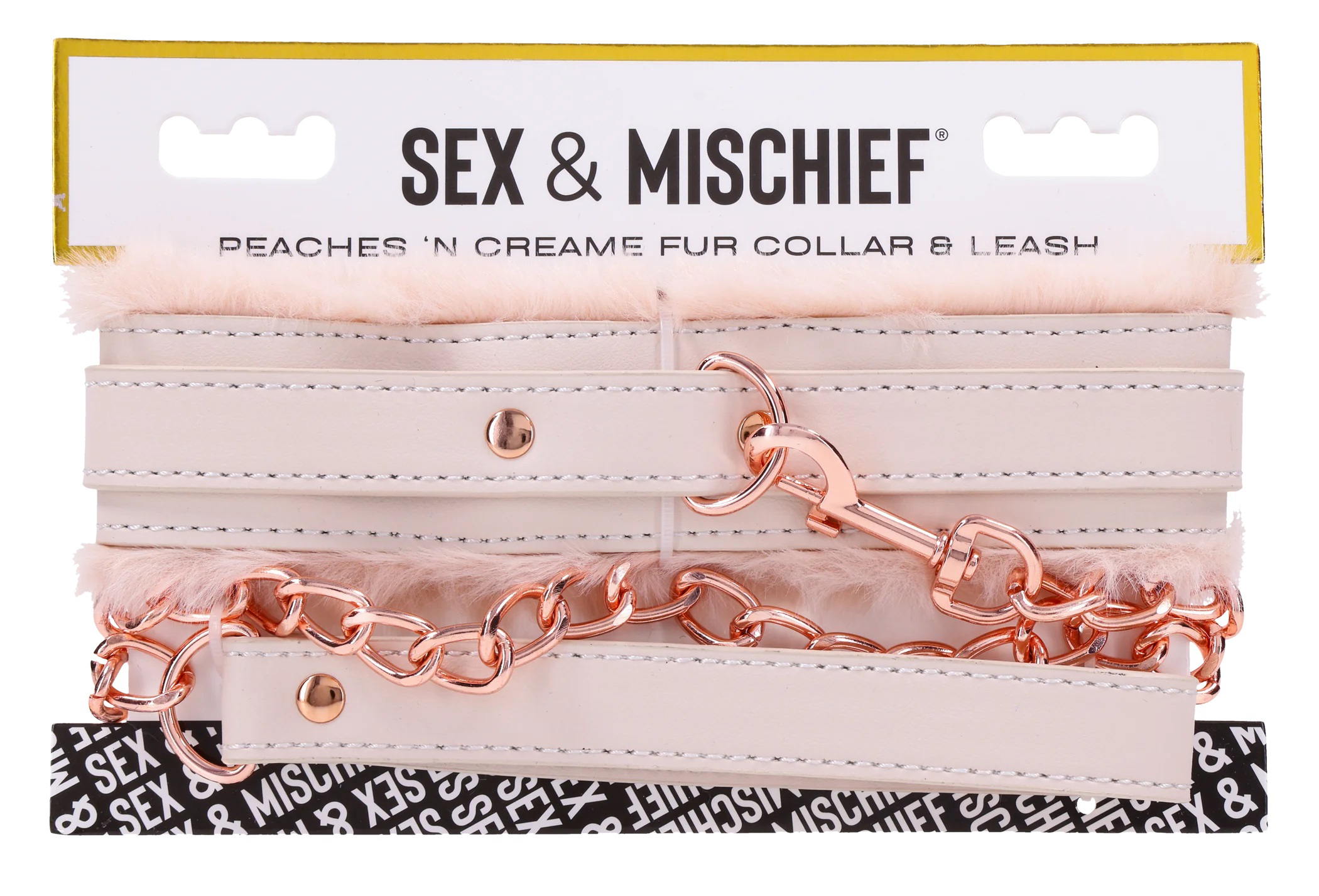peaches n creame fur collar and leash pink