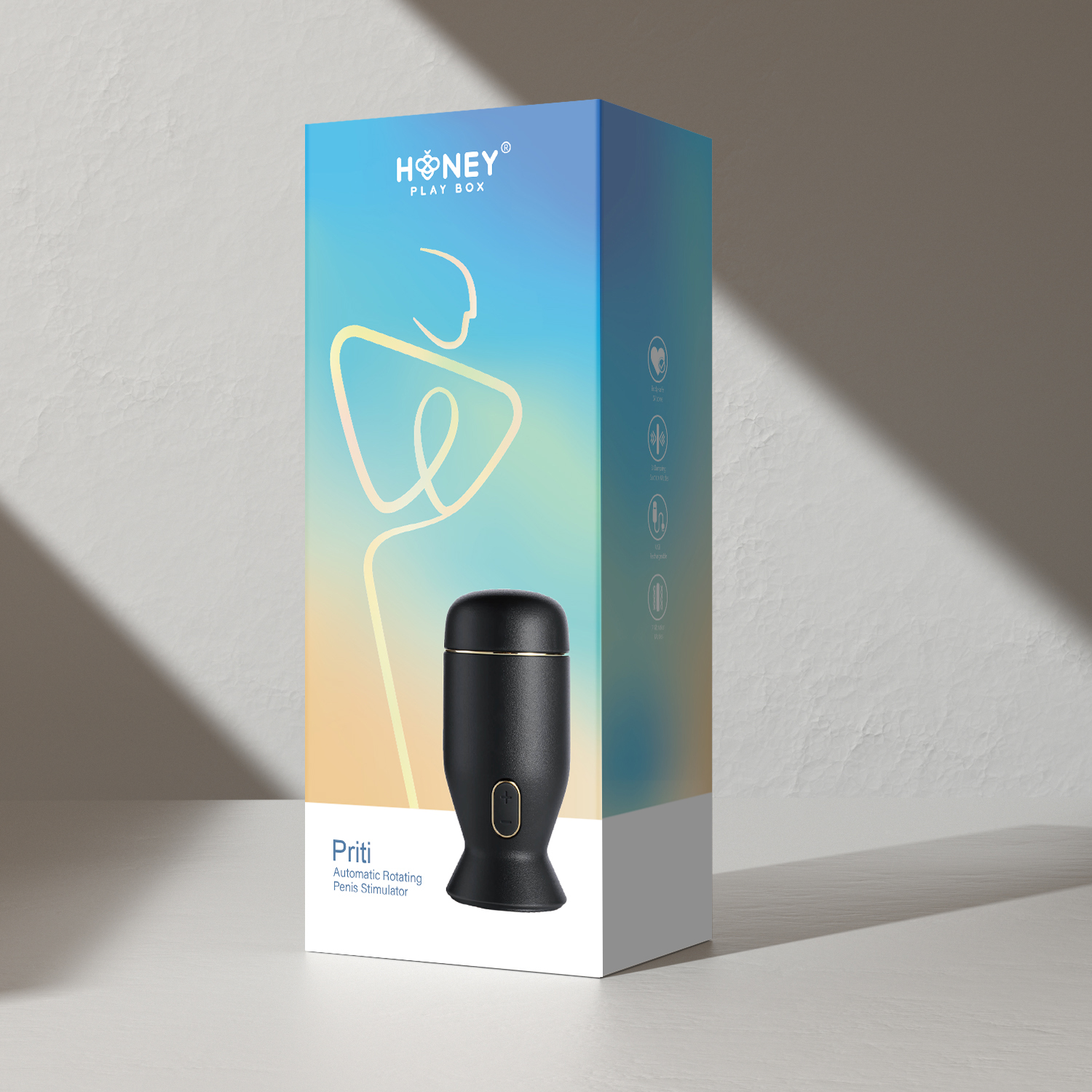 priti automatic rotating penis stimulator black