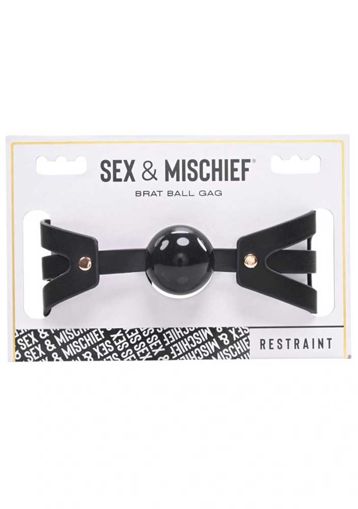 brat ball gag black / rose gold
