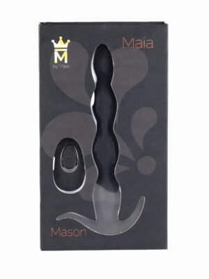 mason remote control silicone butt plug black