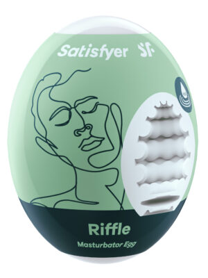 satisfyer masturbator egg riffle light green