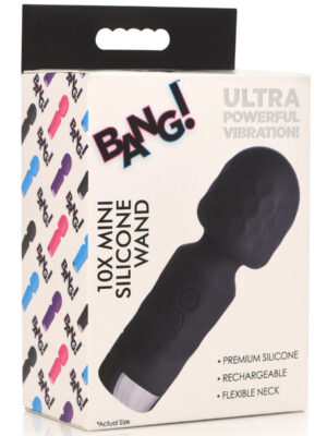 10x mini silicone wand black
