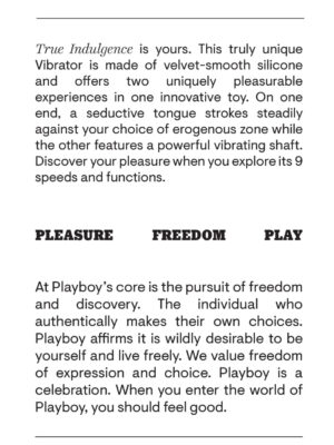 playboy pleasure true indulgence vibrator deep teal