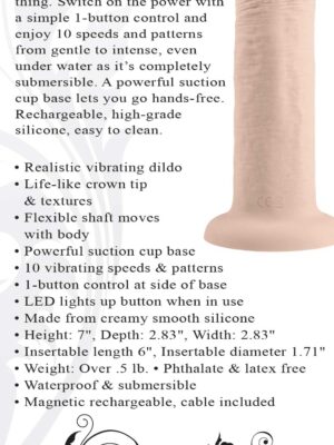 6 inch girthy vibrating dong light