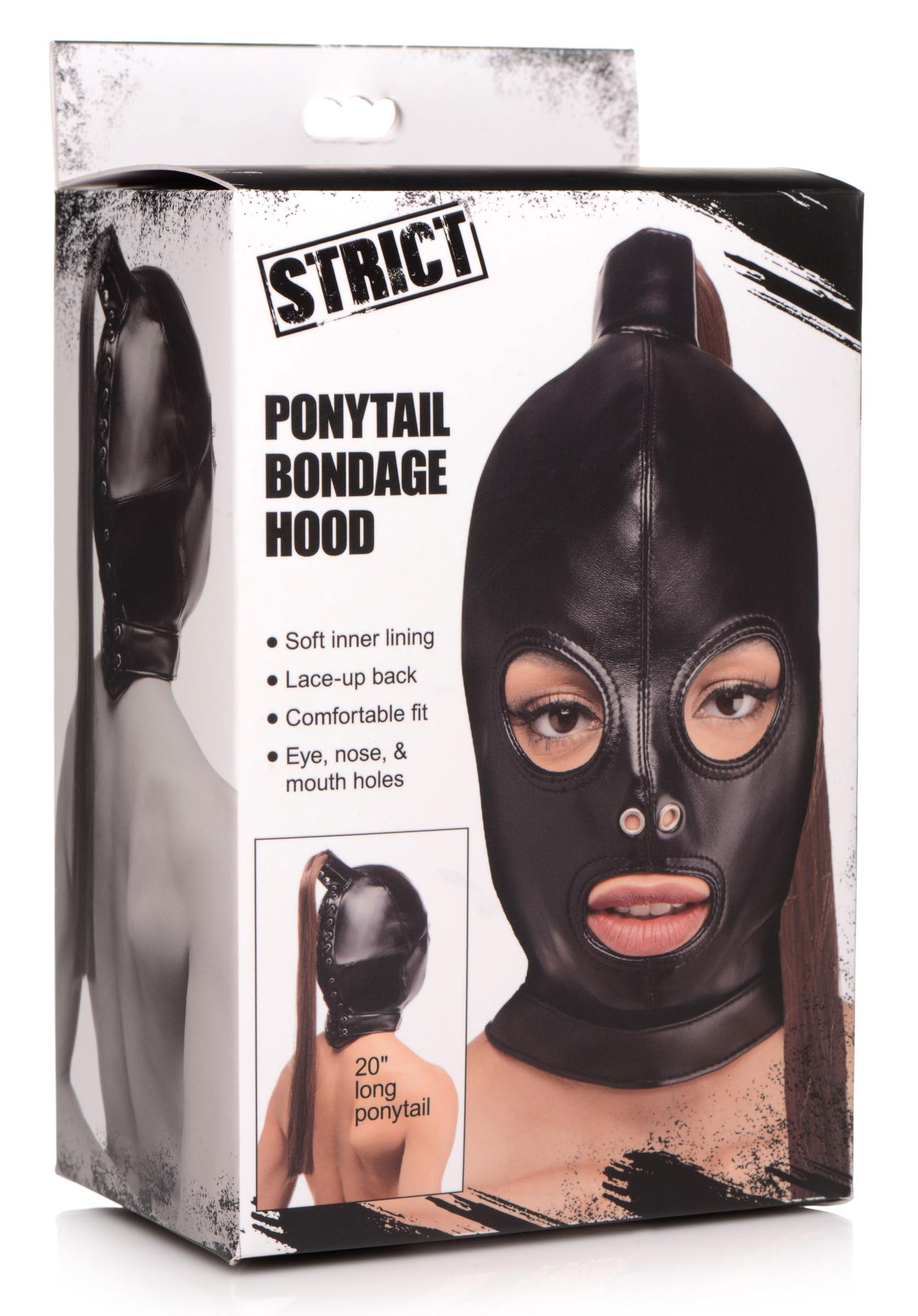 ponytail bondage hood black ponytail bondage hood black