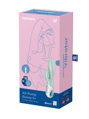 satisfyer air pump bunny 5 plus inflatable rabbit vibrator mint