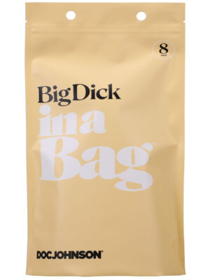 big dick in a bag 8 inch clear