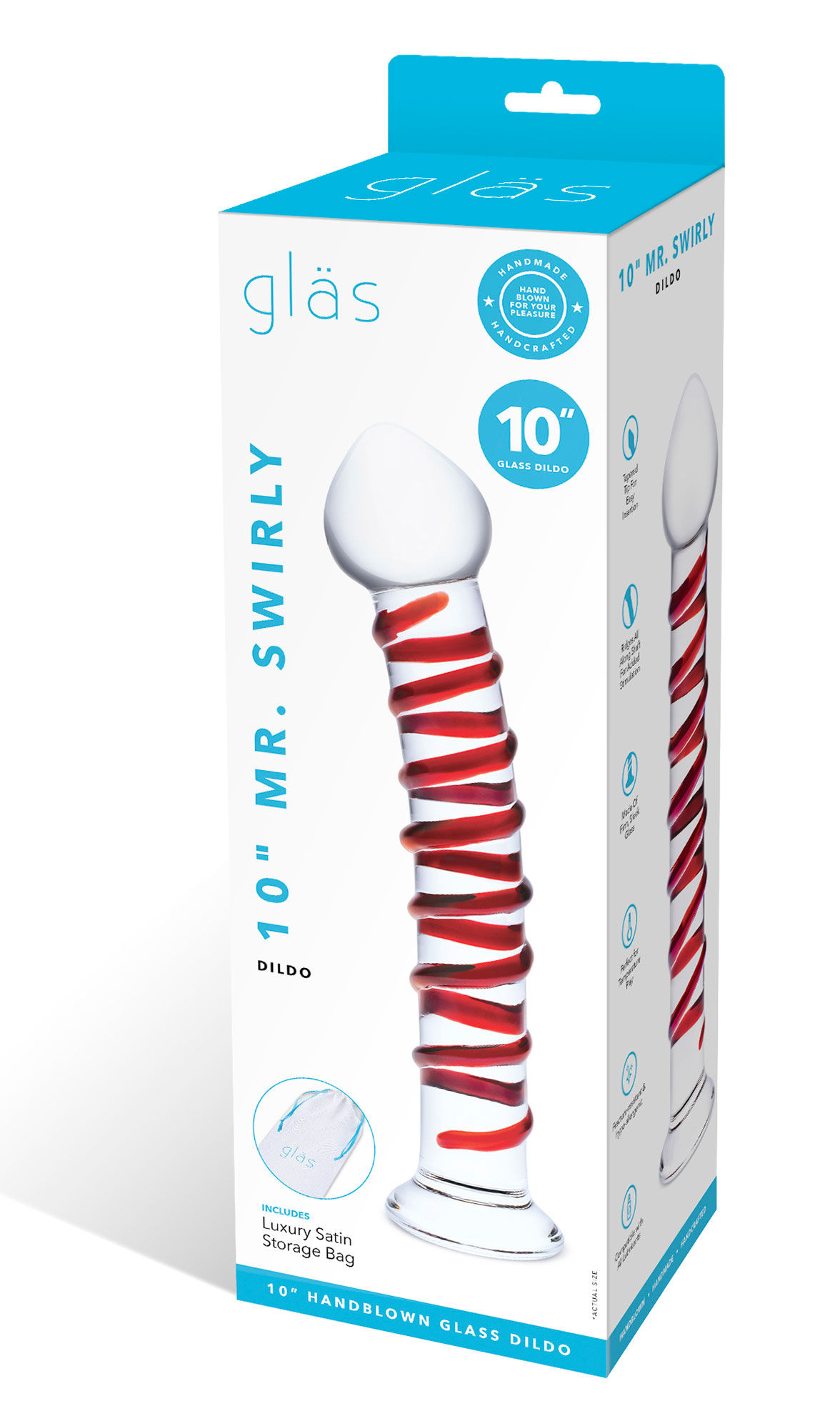 10 inch mr. swirly dildo red/clear 10 inch mr. swirly dildo red/clear