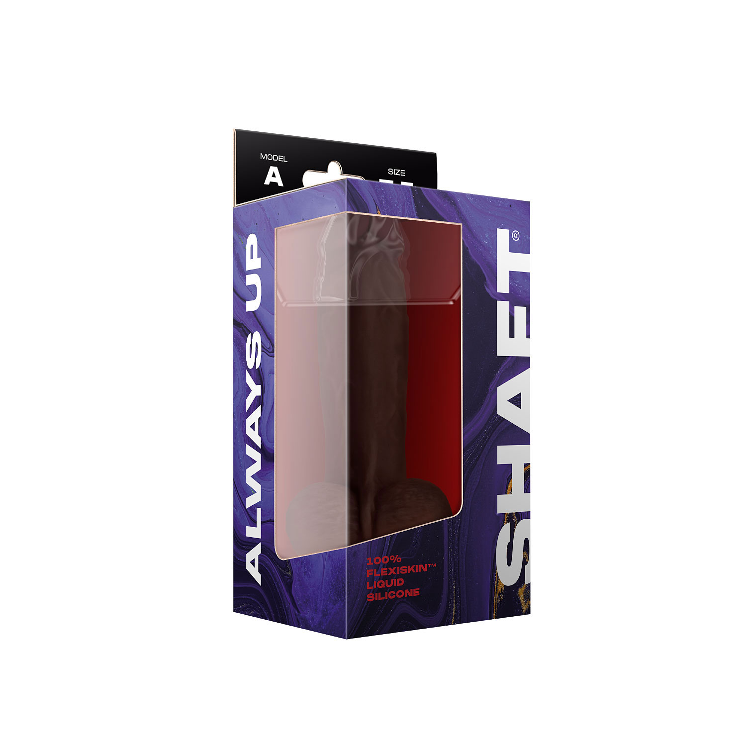shaft model a 7.5 inch liquid silicone dong with balls mahogany