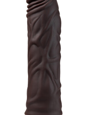 dr. skin silicone dr. david 8 inch vibrating dildo brown