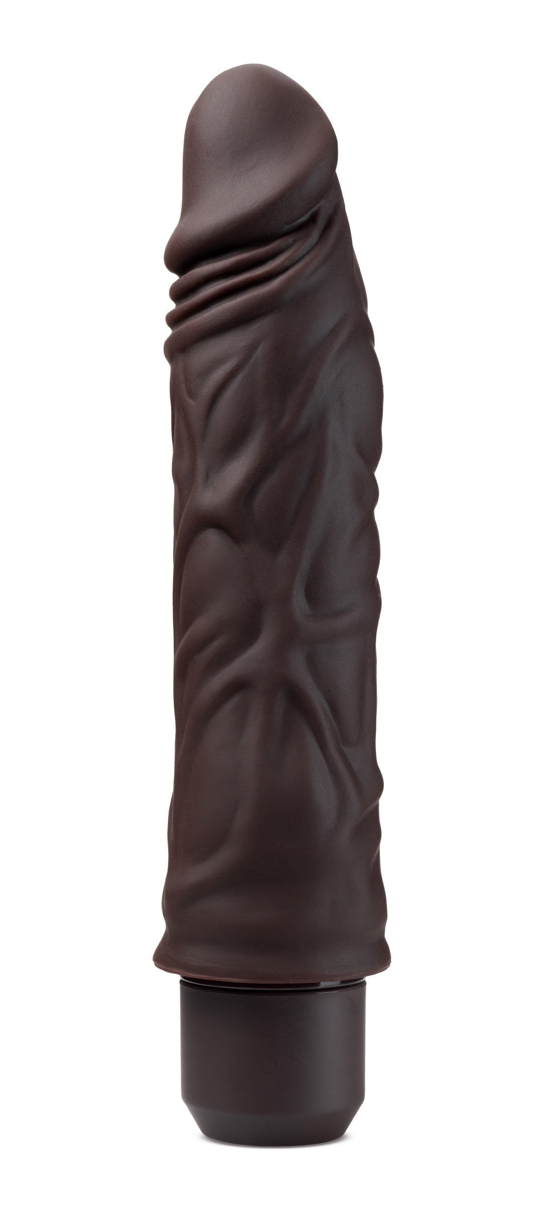 dr. skin silicone dr. david 8 inch vibrating dildo brown