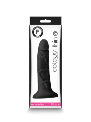 colours pleasures thin 5 inch dildo black