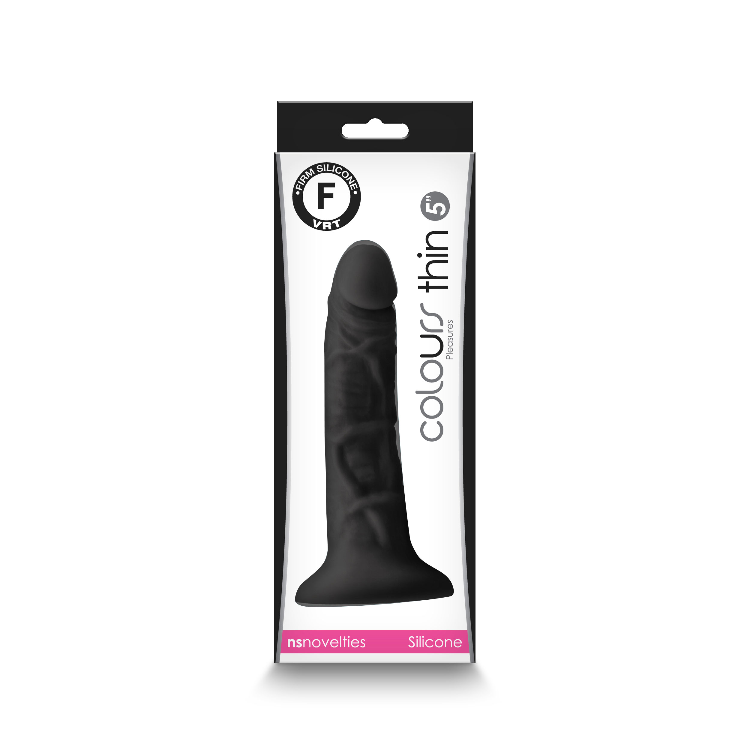 colours pleasures thin 5 inch dildo black