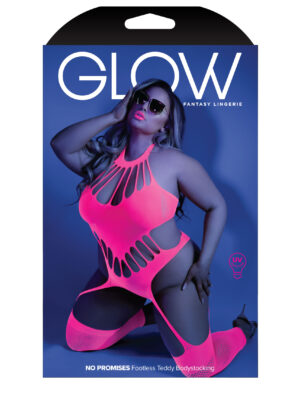 no promises teddy bodystocking queen neon pink
