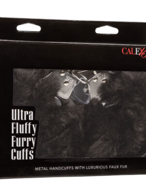 ultra fluffy furry cuffs black