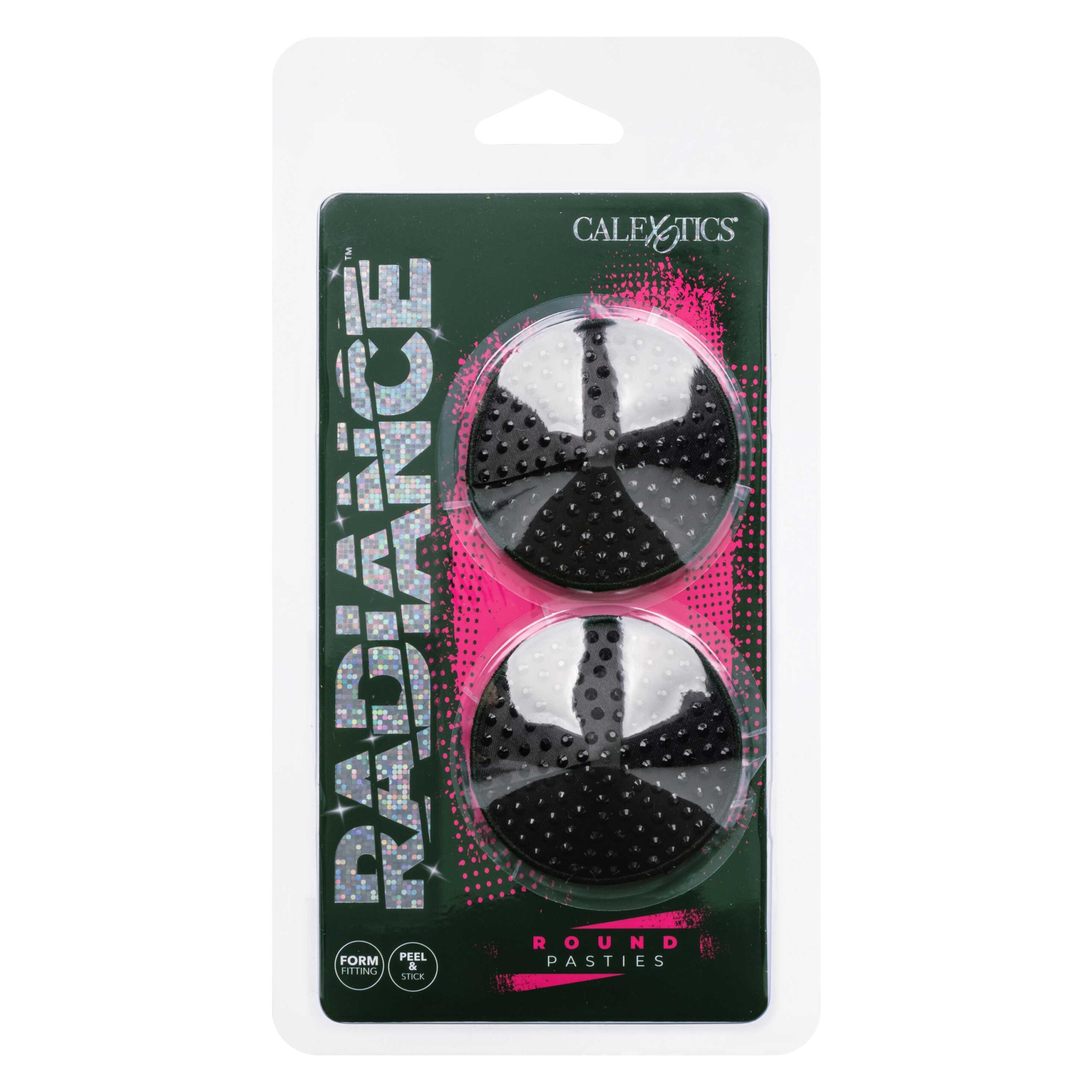 radiance round pasties black