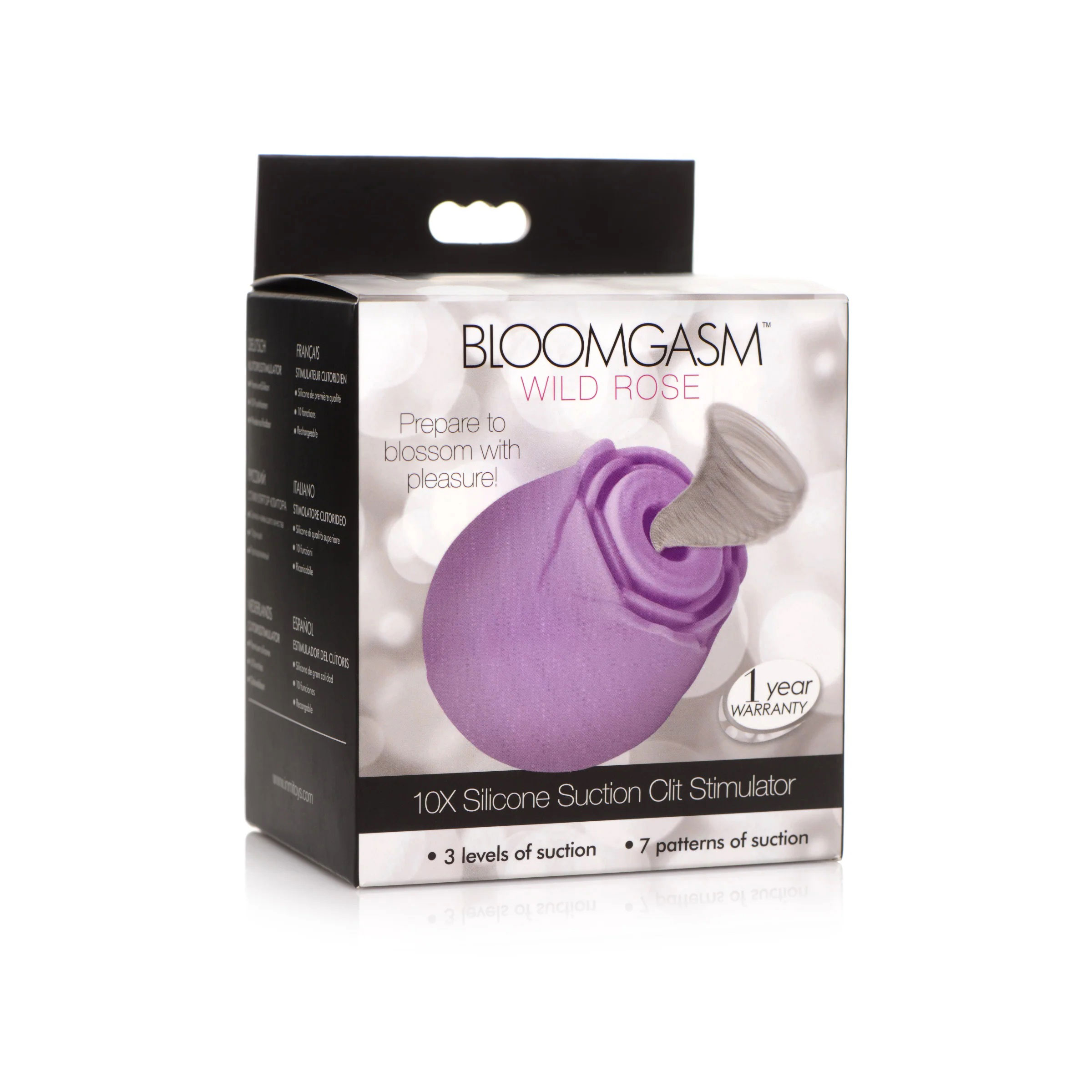 bloomgasm wild rose 10x suction clit stimulator purple