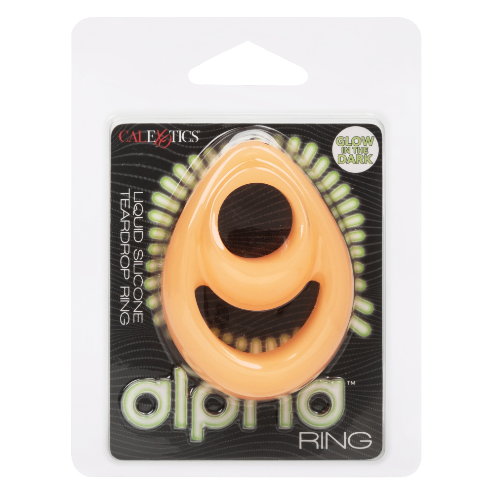 alpha glow in the dark liquid silicone teardrop ring orange alpha glow in the dark liquid silicone teardrop ring orange