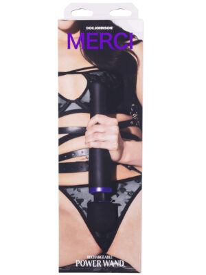 merci rechargeable power wand ultra powerful silicone wand massager black