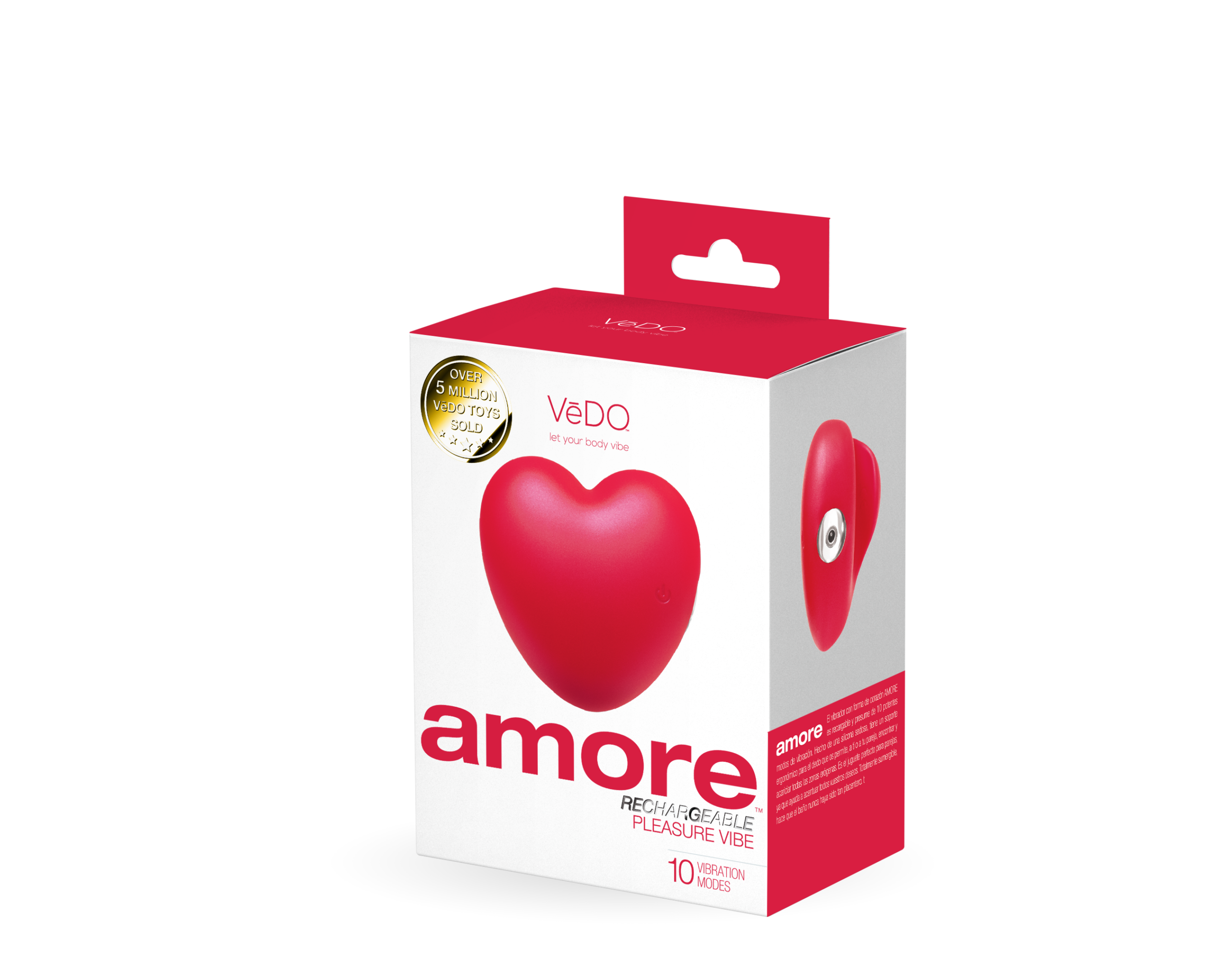 amore rechargeable pleasure vibe red