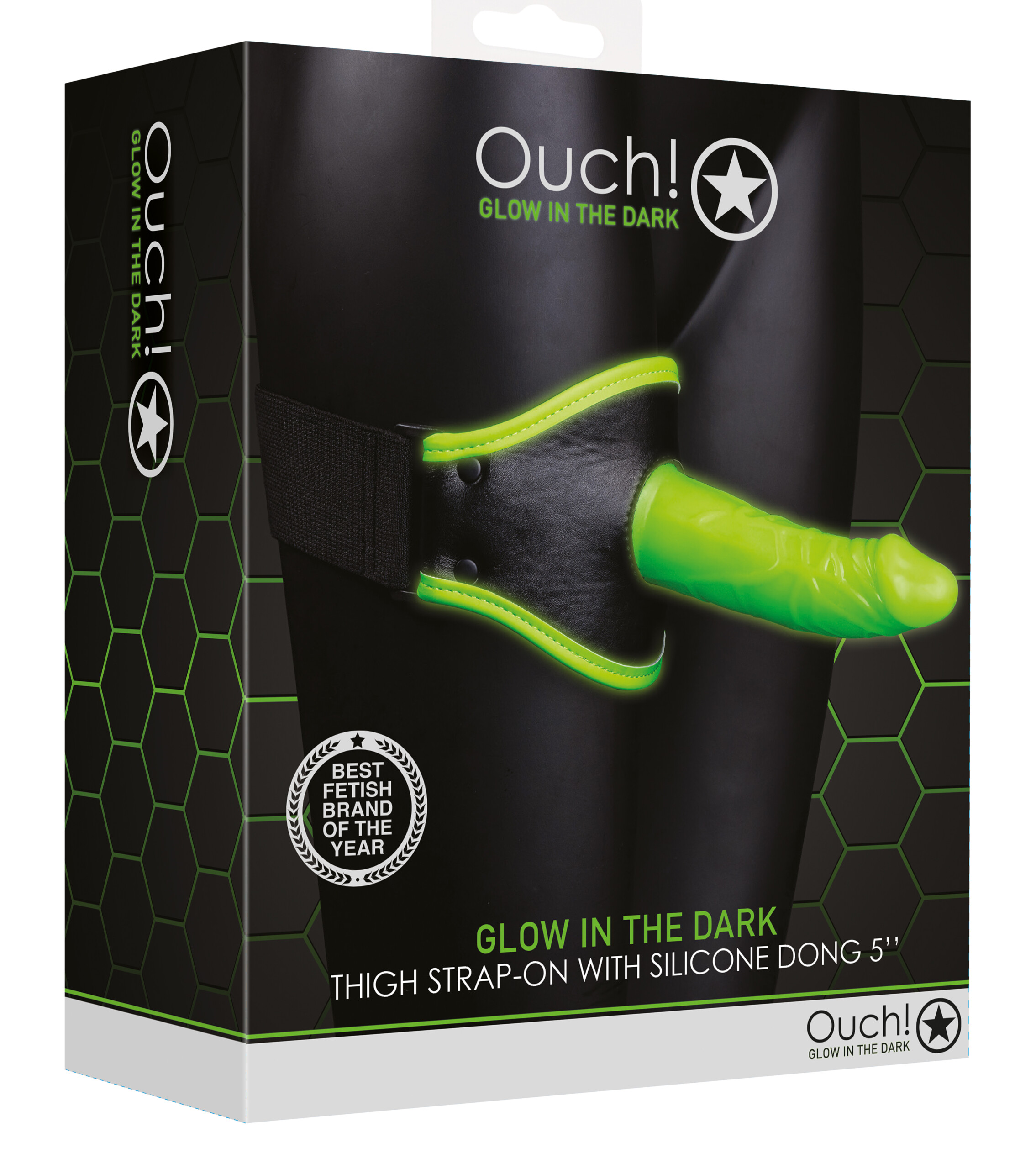 thigh strap on with silicone dildo 5.7 inch glow in the dark thigh strap on with silicone dildo 5.7 inch glow in the dark