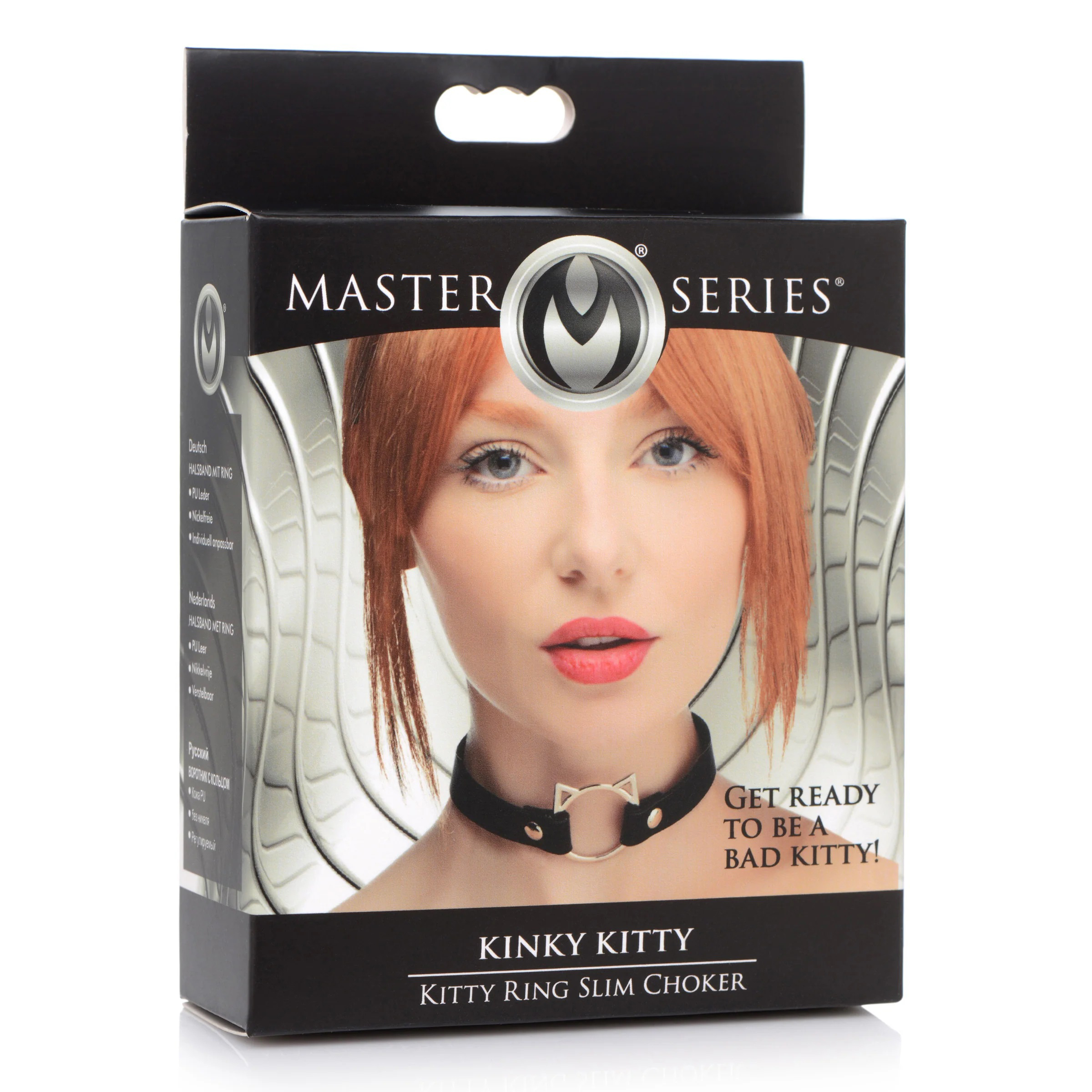 kinky kitty ring slim choker black