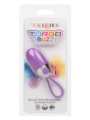 turbo buzz bullet with removable silicone sleeve purple
