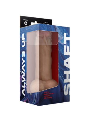 shaft model c 8.5 inch liquid silicone dong with balls pine